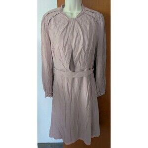 The Fold Haslemere Dress 100% Viscose Women's Size 16 Blush Pink